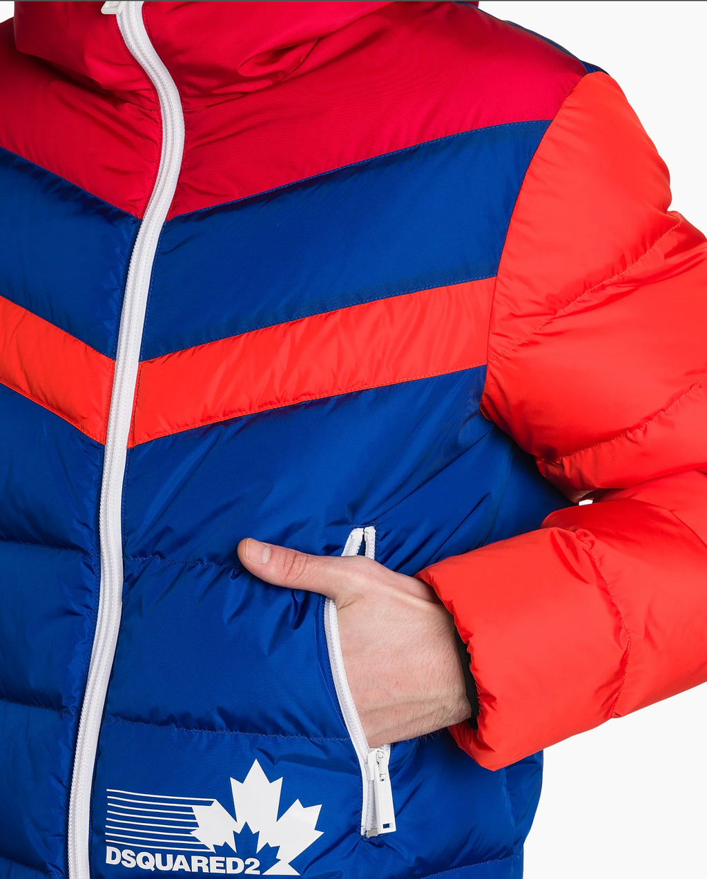 Dsquared2 Jacket - Block hood puffer - Multicolor - S71AN0306