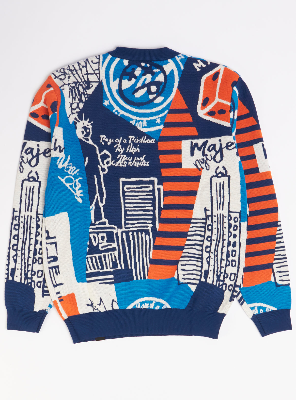 Majestik Sweater - City Graphic - Dark Blue - SW2238