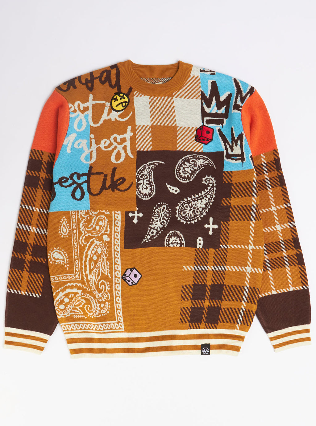 Majestik Sweater - Paisley & Plaid - Timber - SW2236