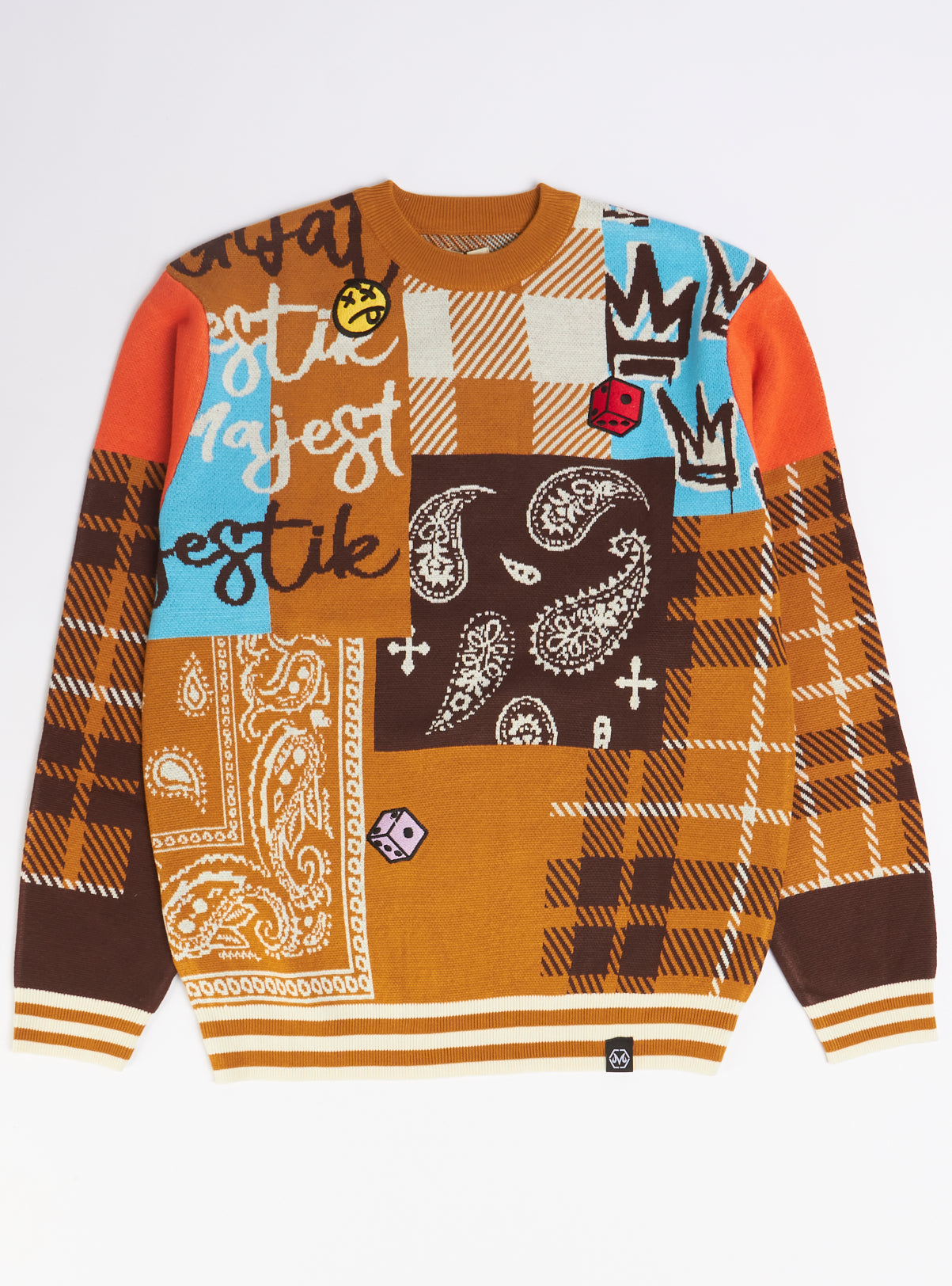 Majestik Sweater - Paisley & Plaid - Timber - SW2236