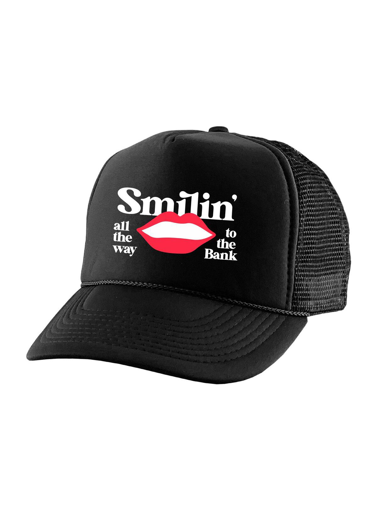 Outrank Hat - Smilin' Foam Trucker - Black - ORH526