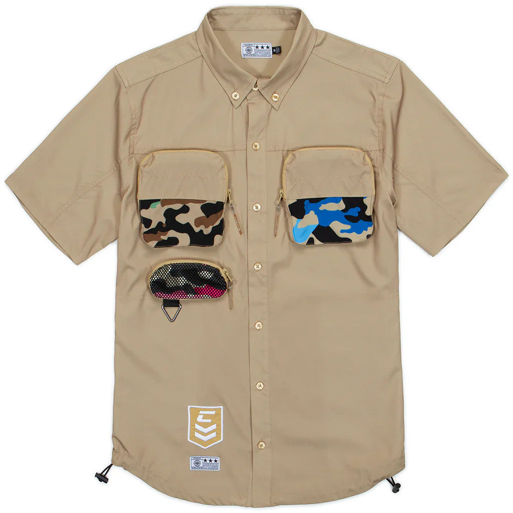 Cookies Short Set - Smoke Ops Woven - Light Khaki - CM242WST10