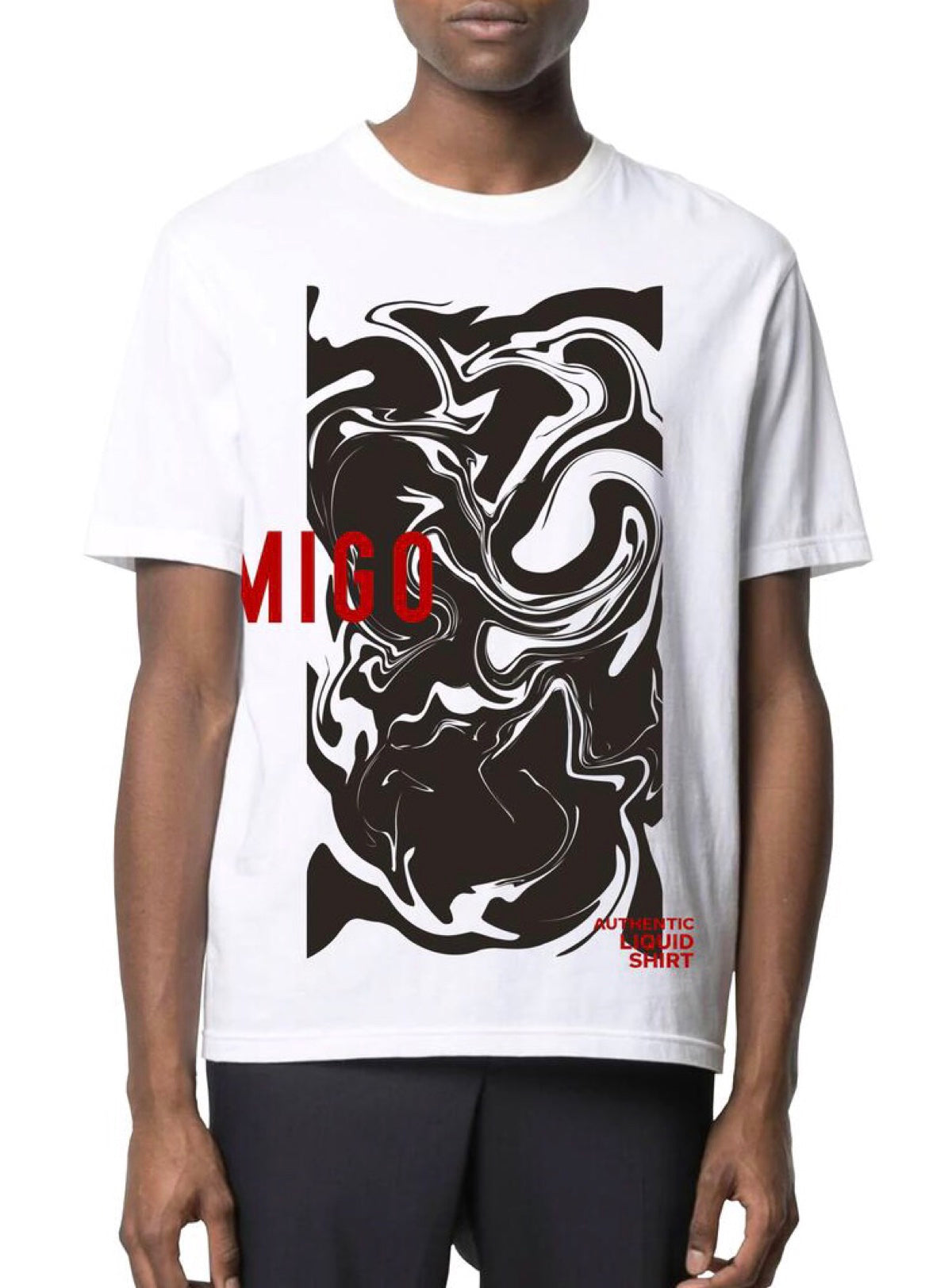 Inimigo T-Shirt - Liquid Splash - Snow White - ITS9207