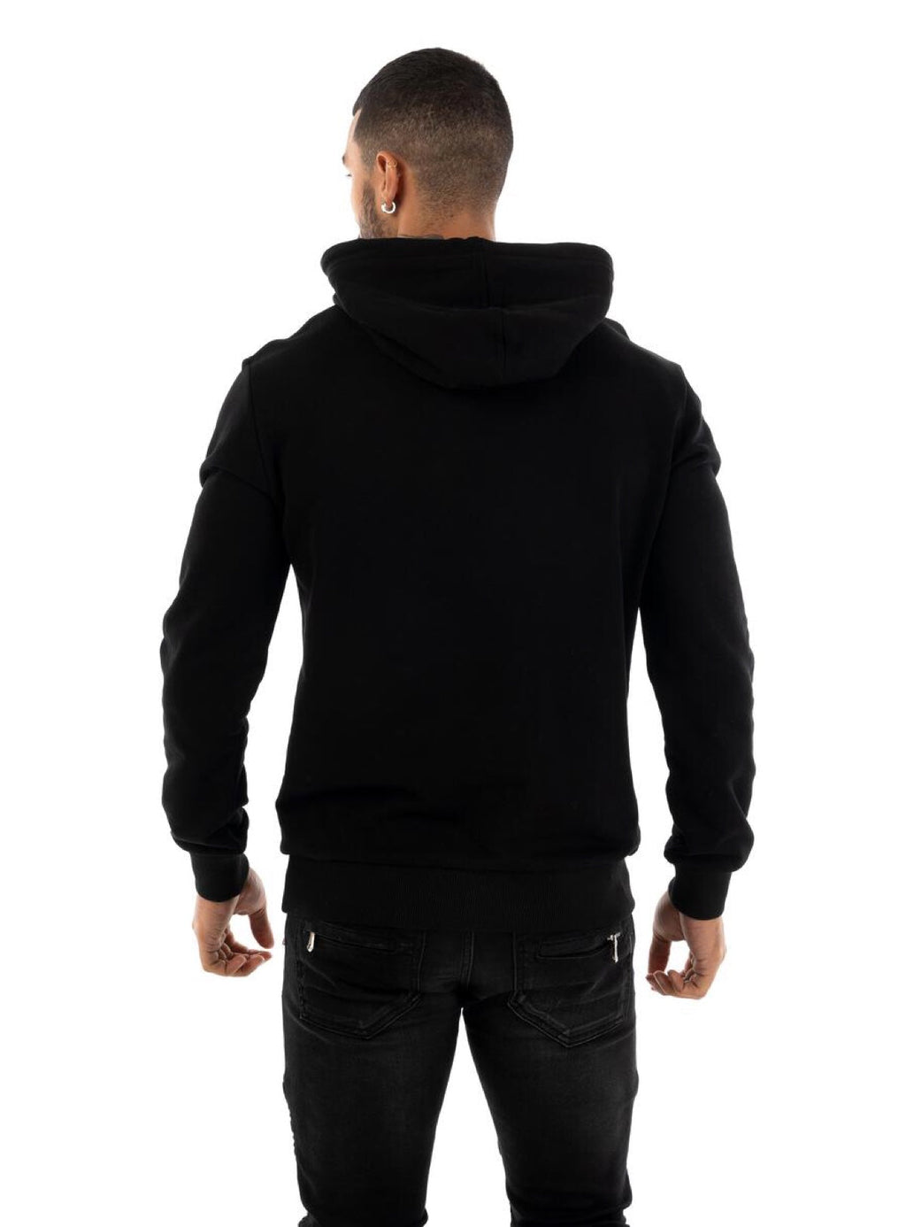 George V Hoodie - Split - Black And Red - GV2422