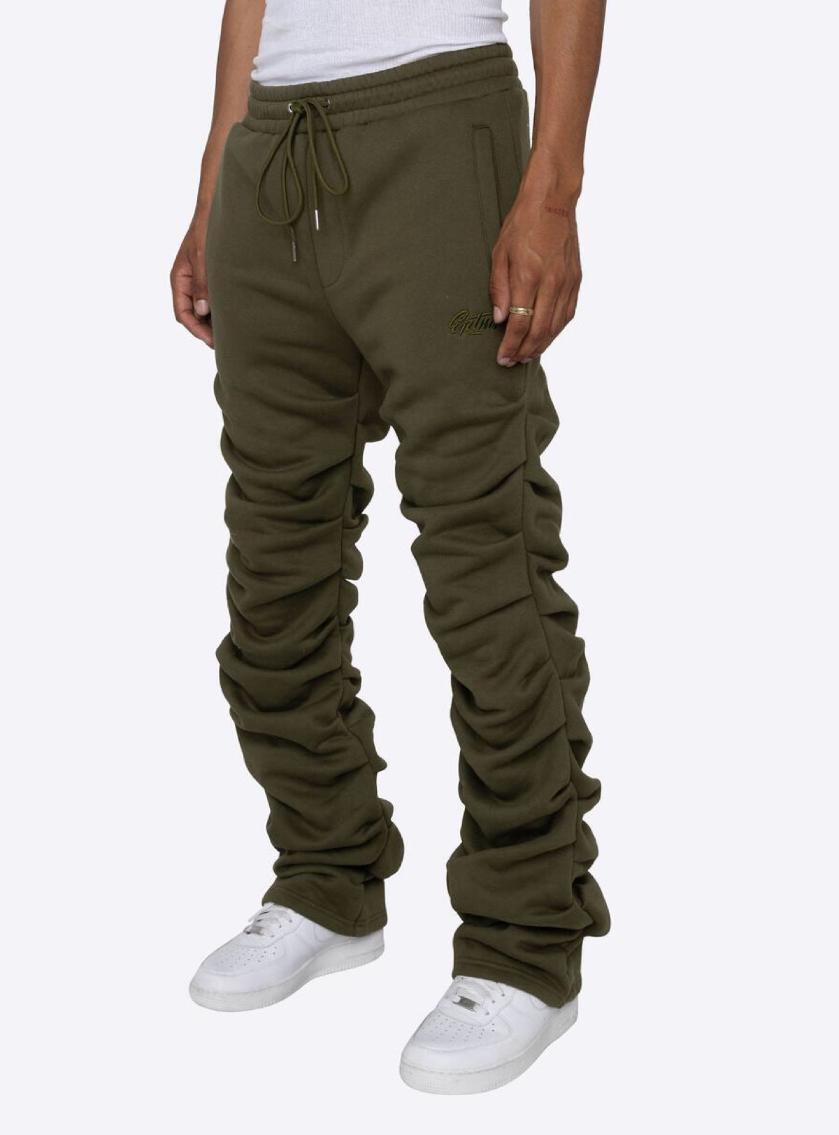 EPTM Stacked Sweatpants Solid - Olive - EP10556