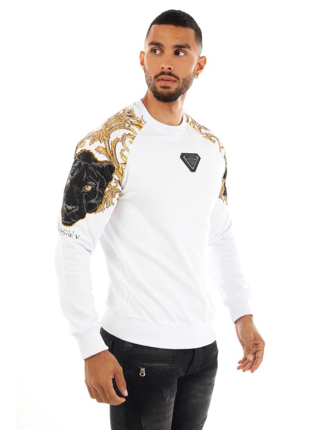 George V Sweatshirt - Elegantly Strong - White - GV2413