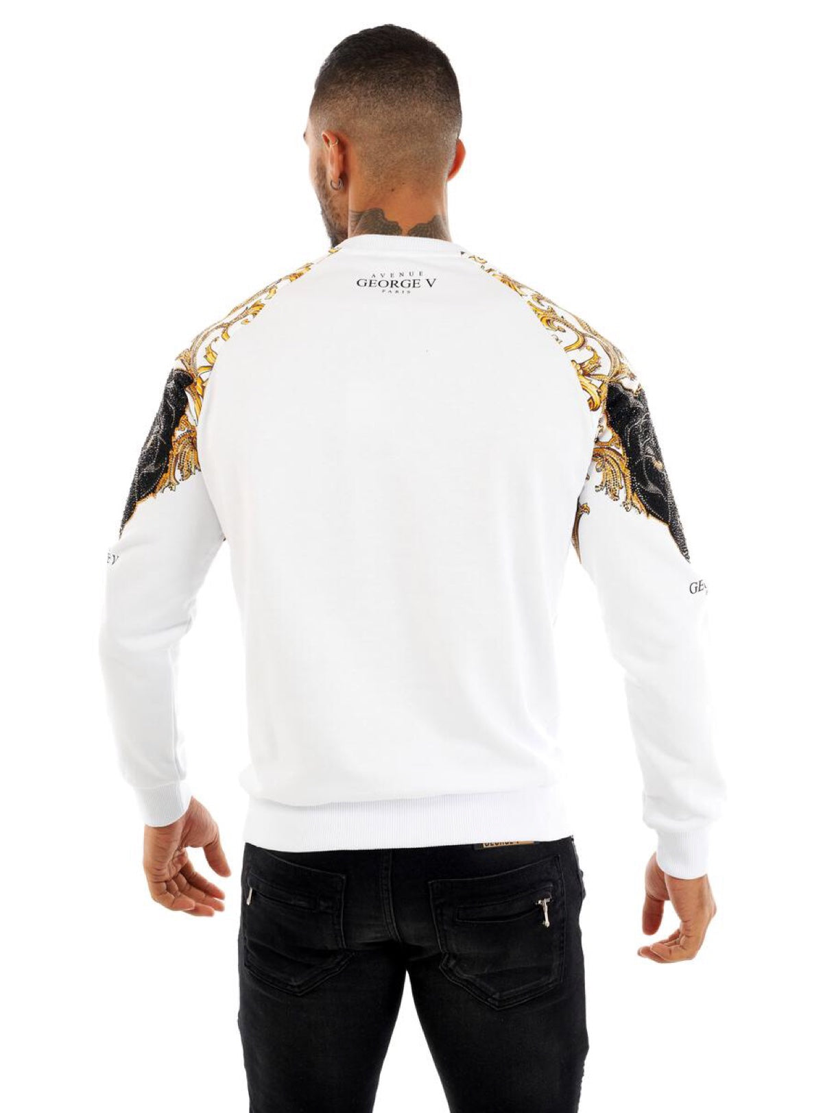 George V Sweatshirt - Elegantly Strong - White - GV2413