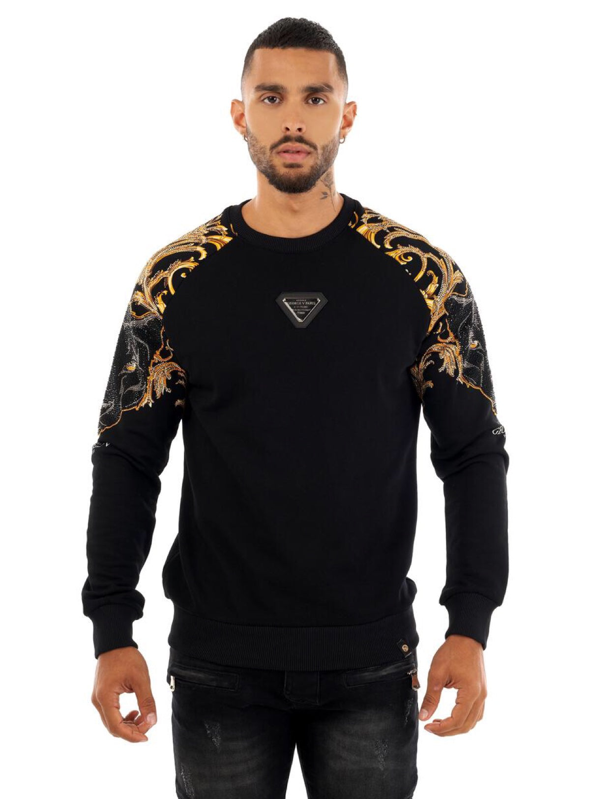George V Sweatshirt - Elegantly Strong - Black - GV2413