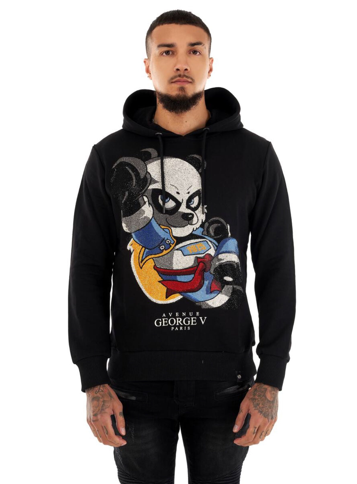 George V Hoodie - Super Panda - Black - GV2328