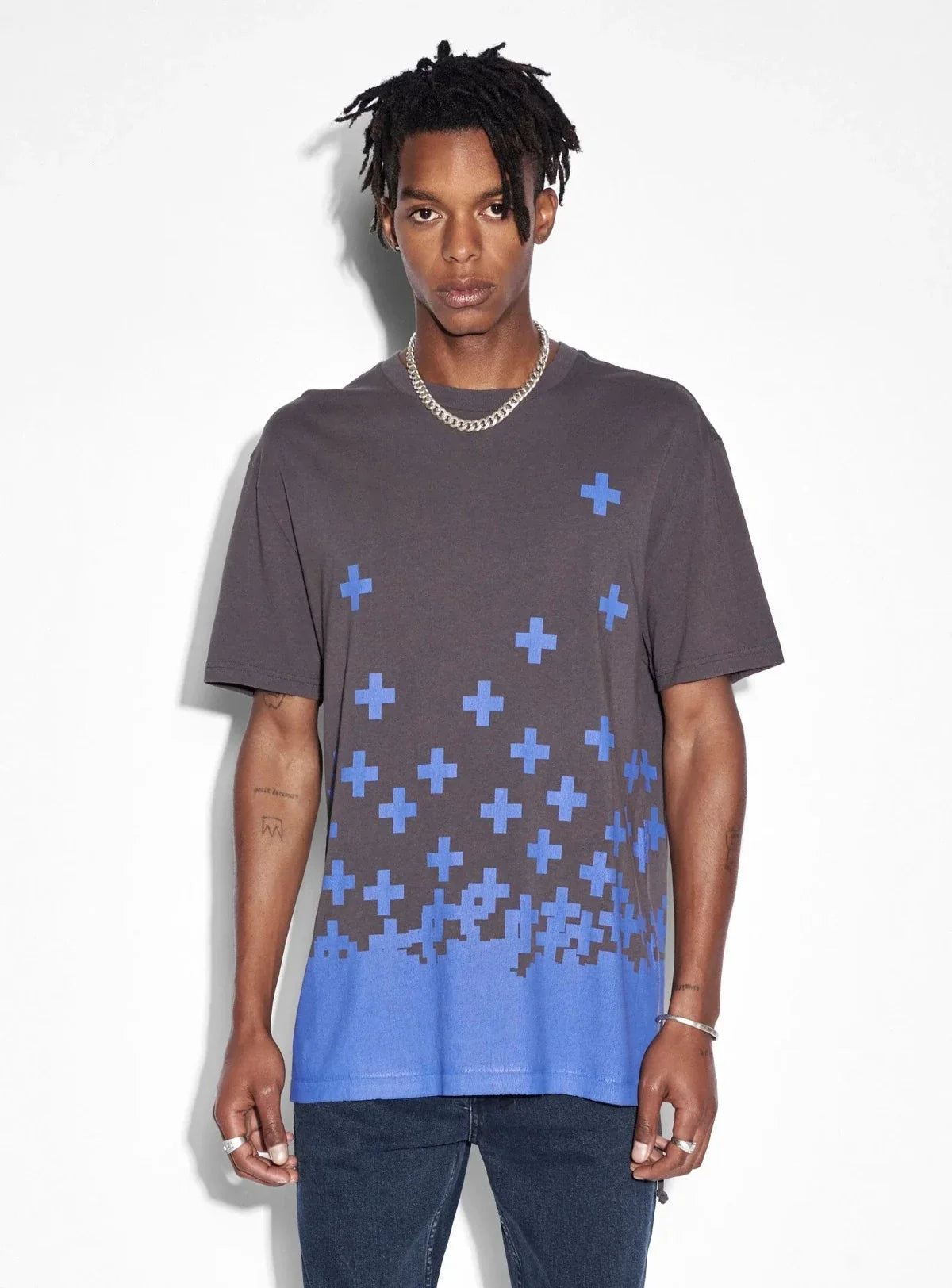 Ksubi T-Shirt - Night Swim Biggie - Grey  - MFA23TE030