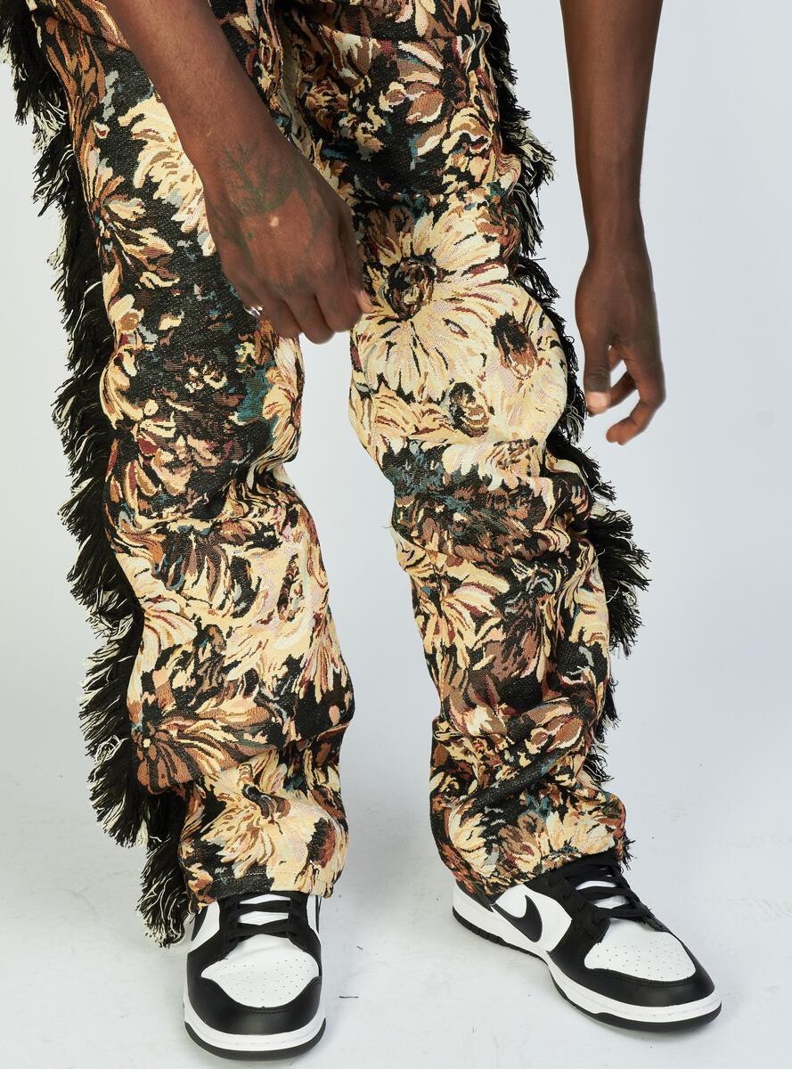 Politics Jeans - Woven Stacked With Frey - Tan Jacquard - Donovan 503