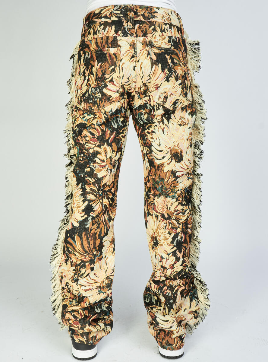 Politics Jeans - Woven Stacked With Frey - Tan Jacquard - Donovan 503