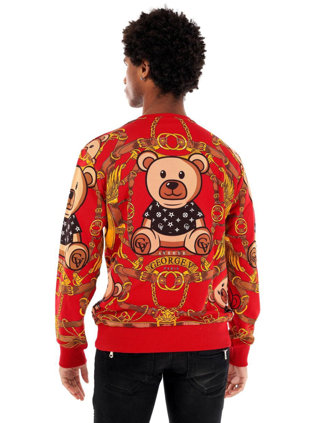 George V Sweatshirt - Teddy - Red - GV2315