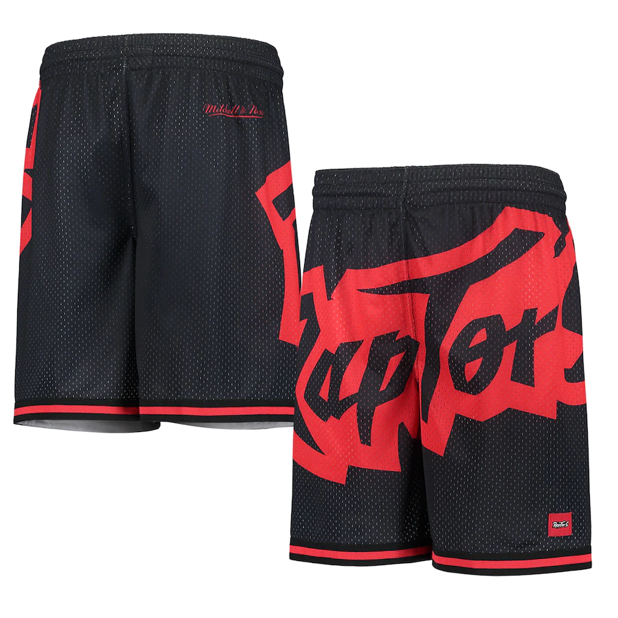 Mitchell & Ness Shorts - Big Face Mesh Toronto Raptors - Black And Red