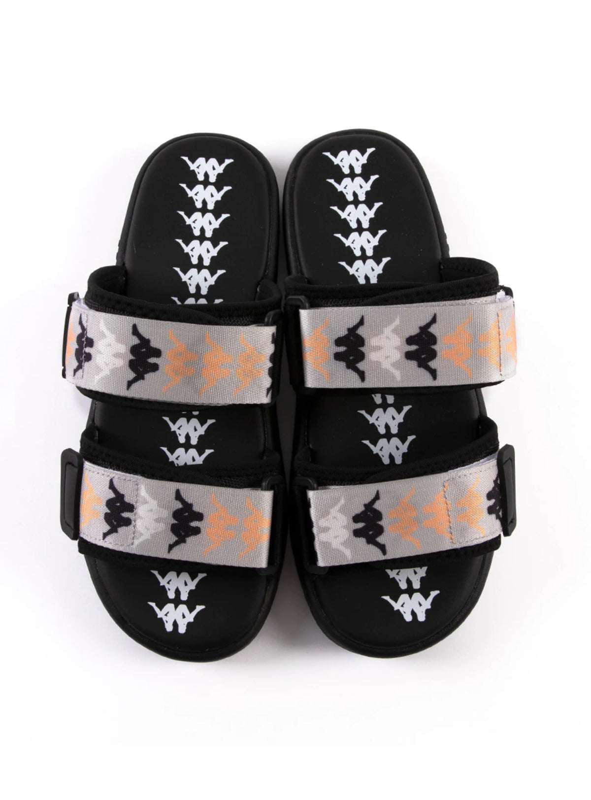 Kappa Slides - 222 Banda Aster 6 - Black-Grey-Yellow - 341B33W