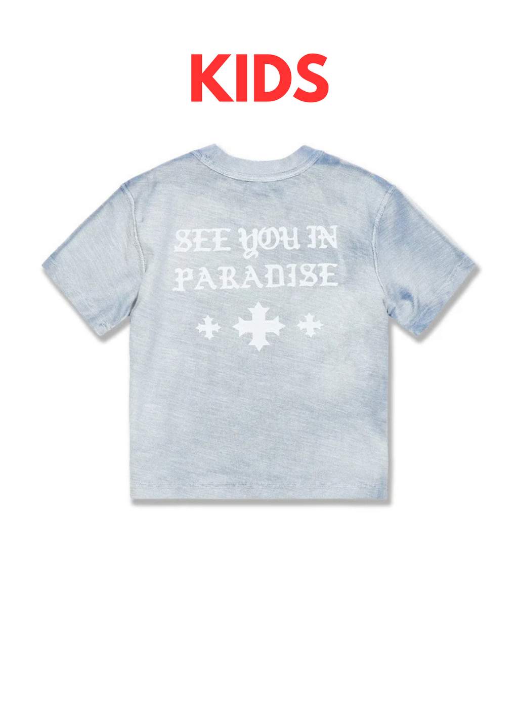 Jordan Craig T-Shirt - Kids SYIP Inside Out Cropped - Ice Blue - 9209A