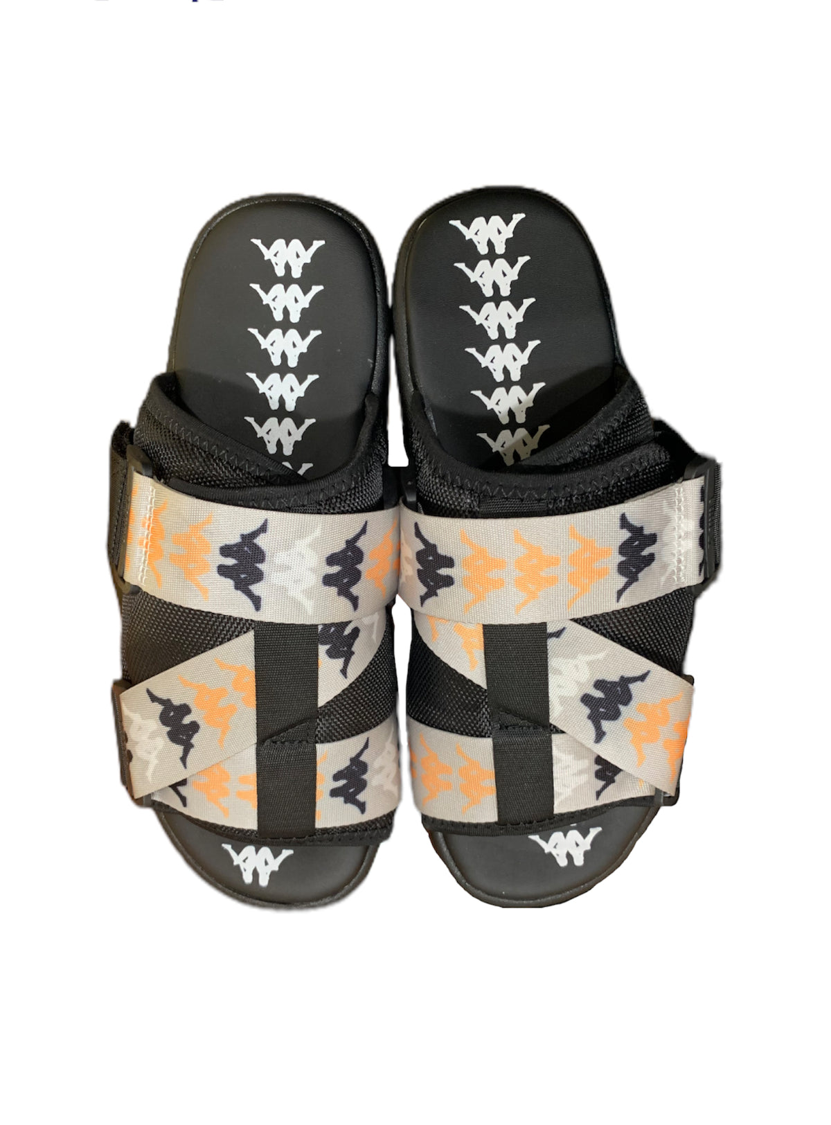 Kappa Slides - Banda Mitel 8 - Black-Grey-Yellow - 341B32W