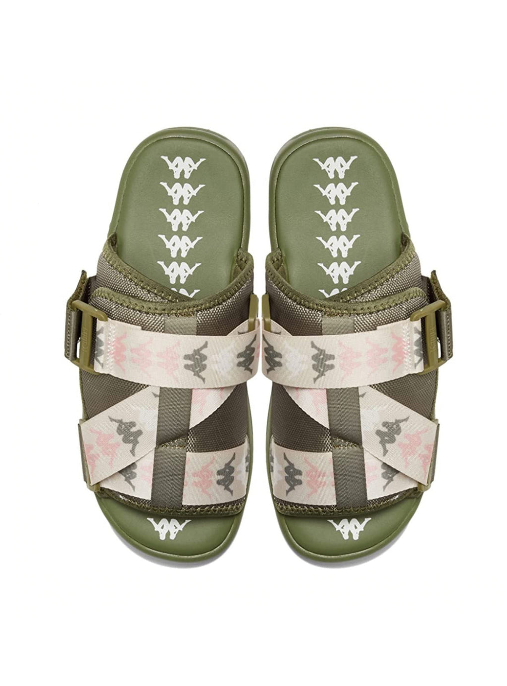 Kappa Slides - Banda Mitel 8 - Green-Almond-Coral - 341B32W