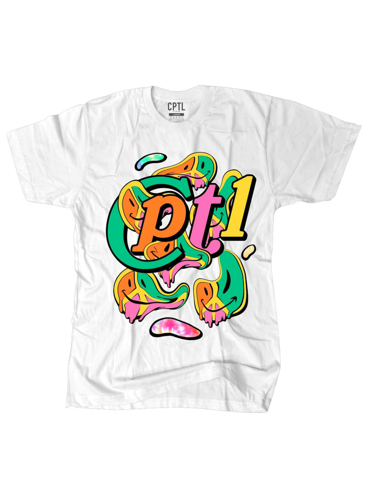 Capital Denim T-shirt - Drip - White - CPTL05