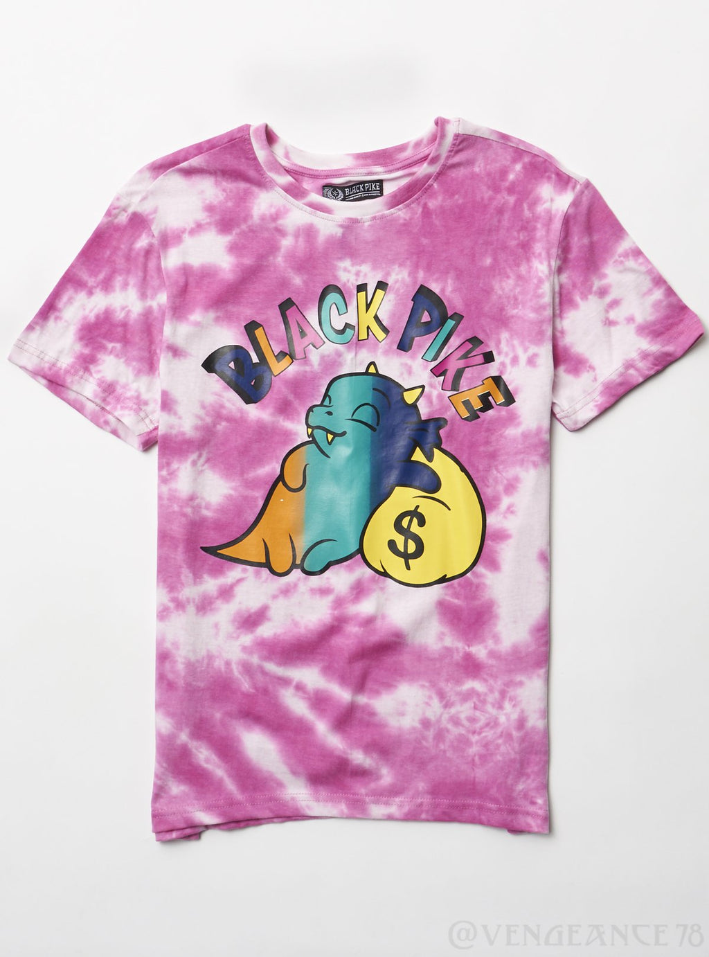 Black Pike T-Shirt - Dino - Fuschia - BS0406