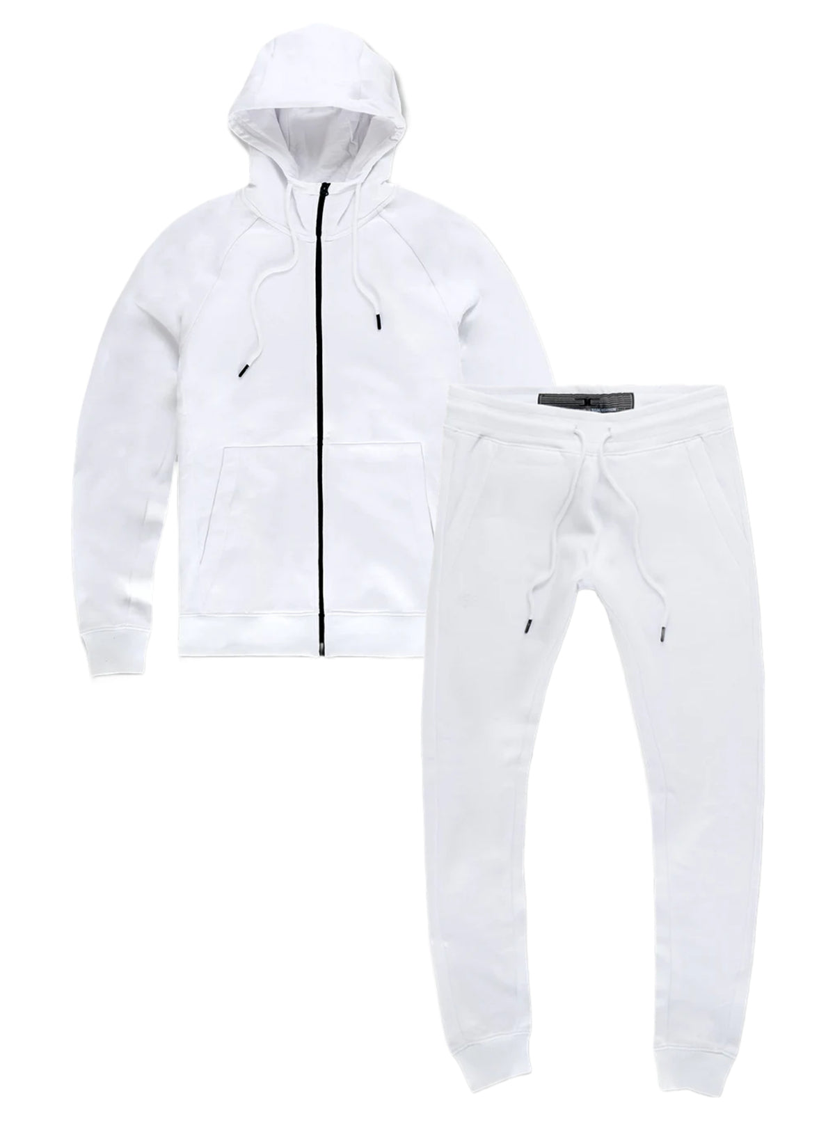 Jordan Craig Jogger Set - Uptown Fleece Lined - White - 8720H