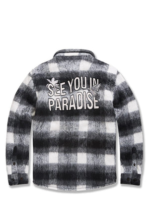 Jordan Craig Jacket - See You In Paradise Flannel Shacket - Black - 2561