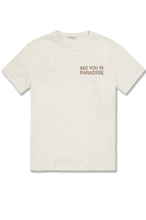 Jordan Craig T-Shirt - Paradise - Cream - 2565A
