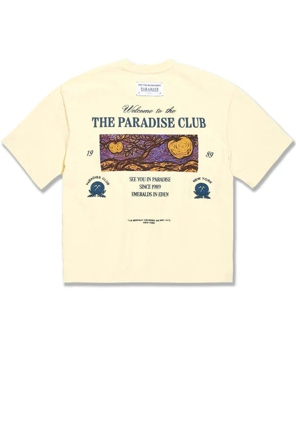 Jordan Craig T-Shirt - Emerald In Eden Boxy - Cream - 9207A