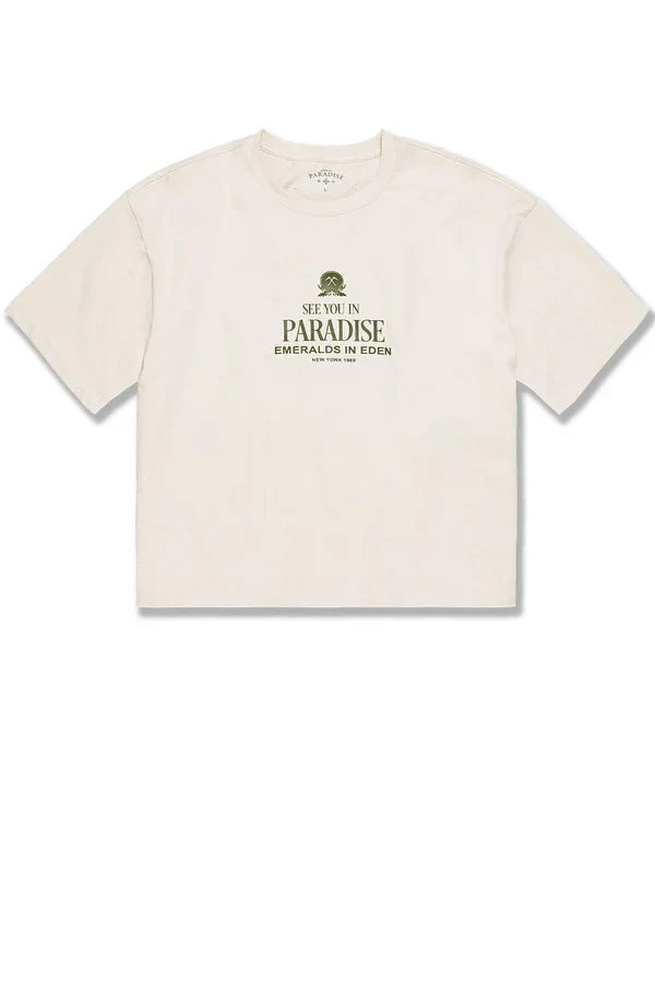 Jordan Craig T-Shirt - Emerald In Eden Boxy - Light Sage - 9207A