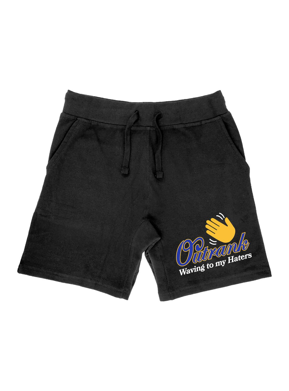 Outrank Shorts - Waving Embroidered - Black - ORS2435