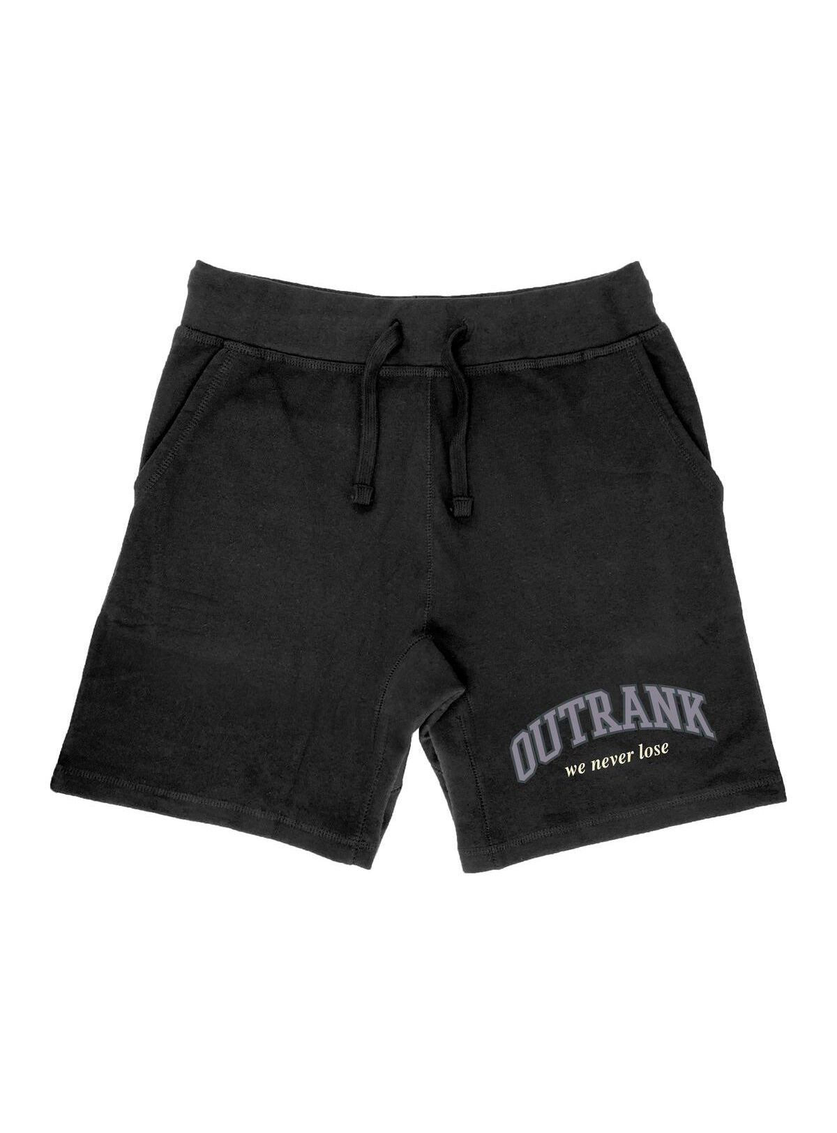 Outrank Shorts - We Never Lose Embroidered - Black - ORS2425