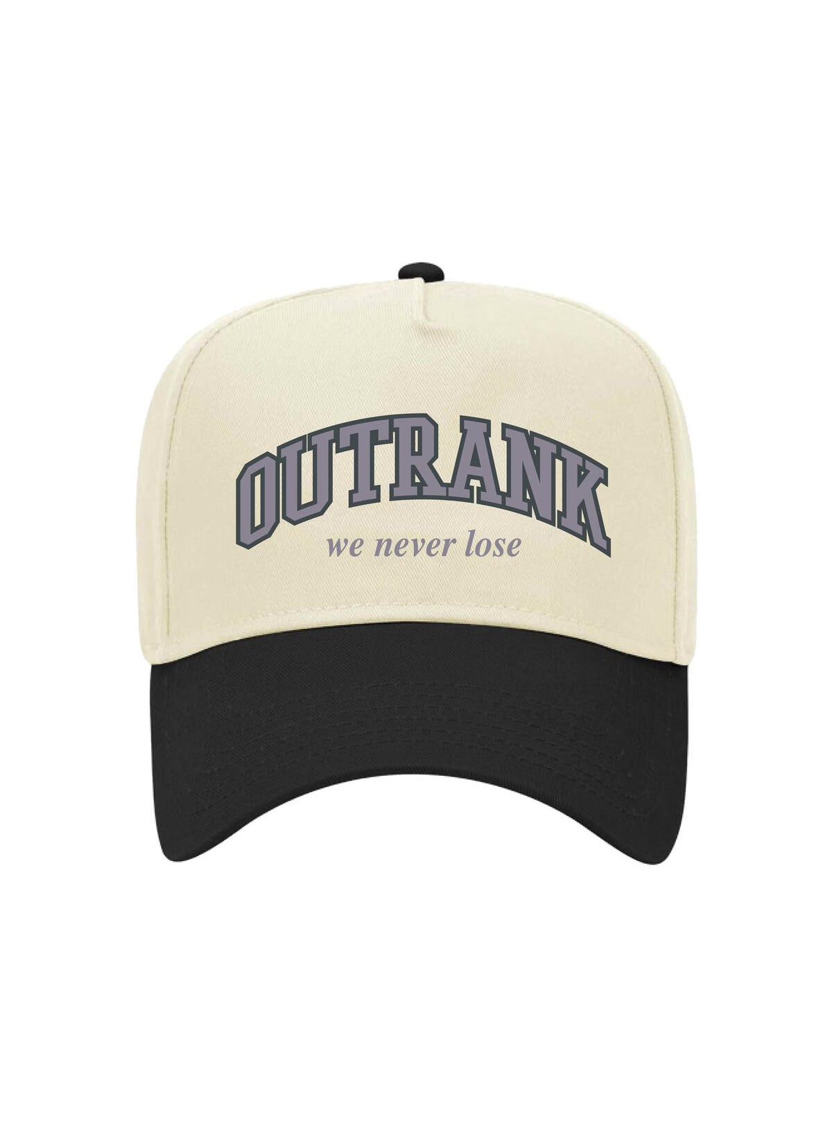 Outrank Hat - We Never Lose Snapback - Natural And Black - ORH519