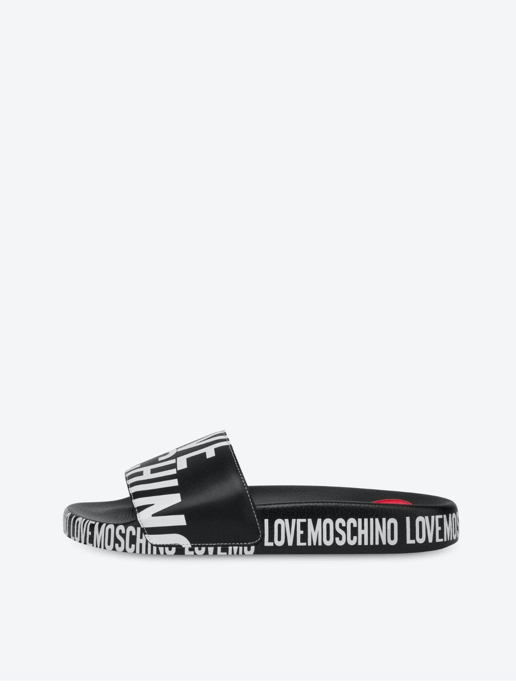 Moschino Slides - Pool Slides With Logo - Black - JA28032G1CI12000
