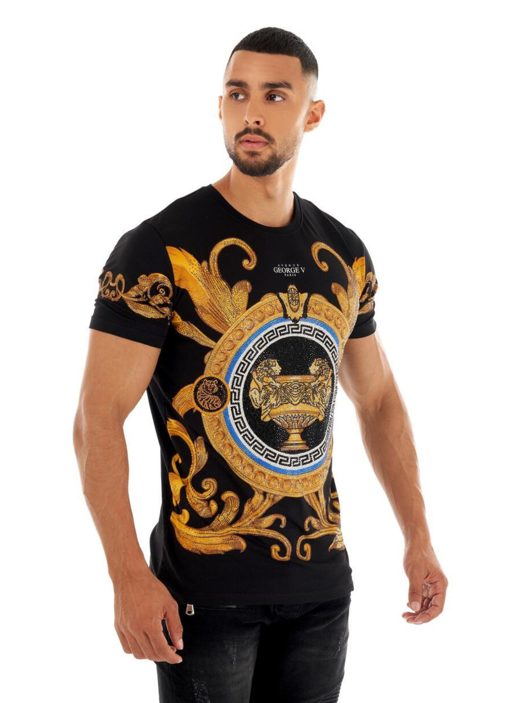 George V  T-shirt - GV Vase Grec â€?Black - GV2292
