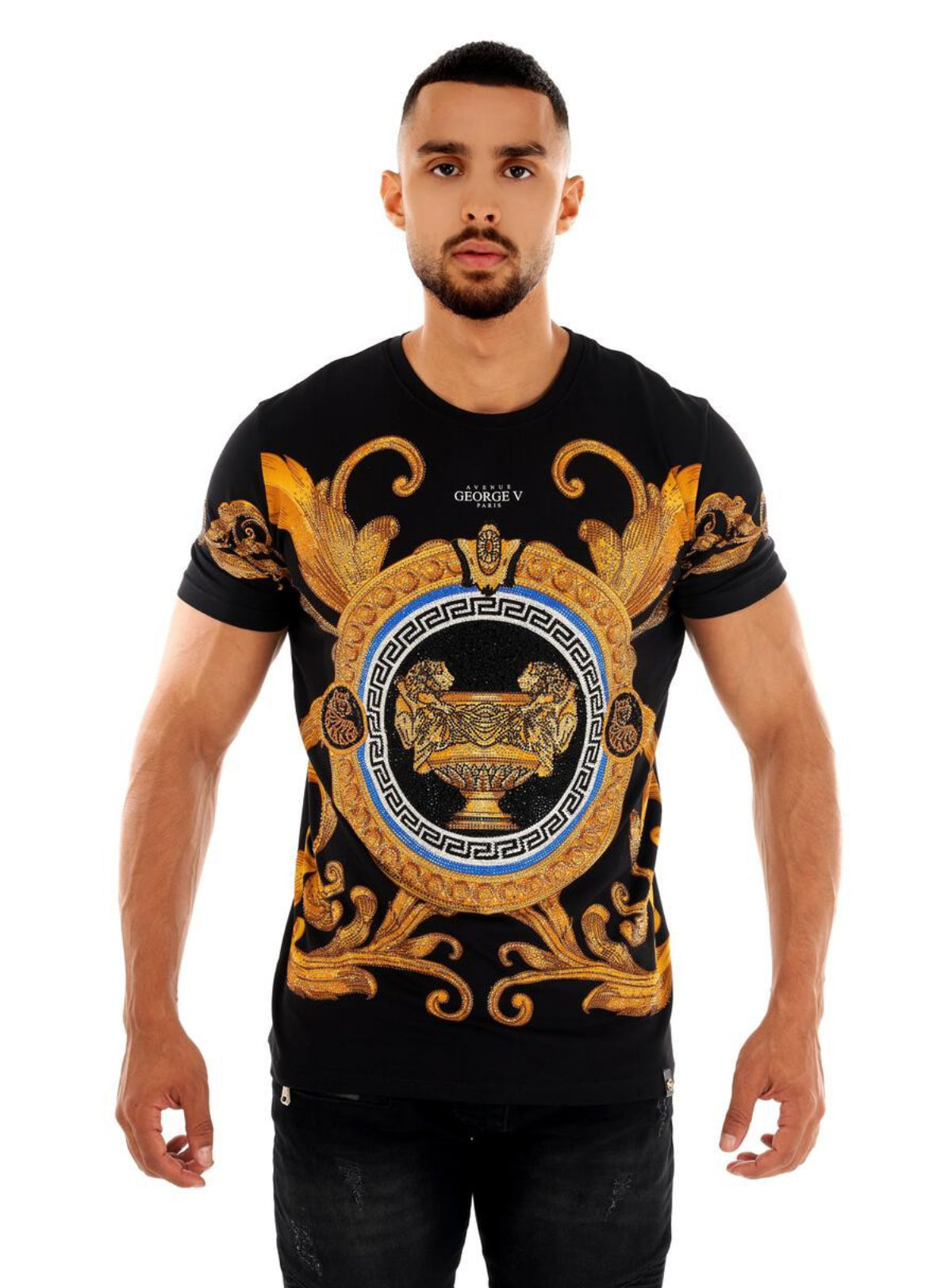 George V  T-shirt - GV Vase Grec â€?Black - GV2292