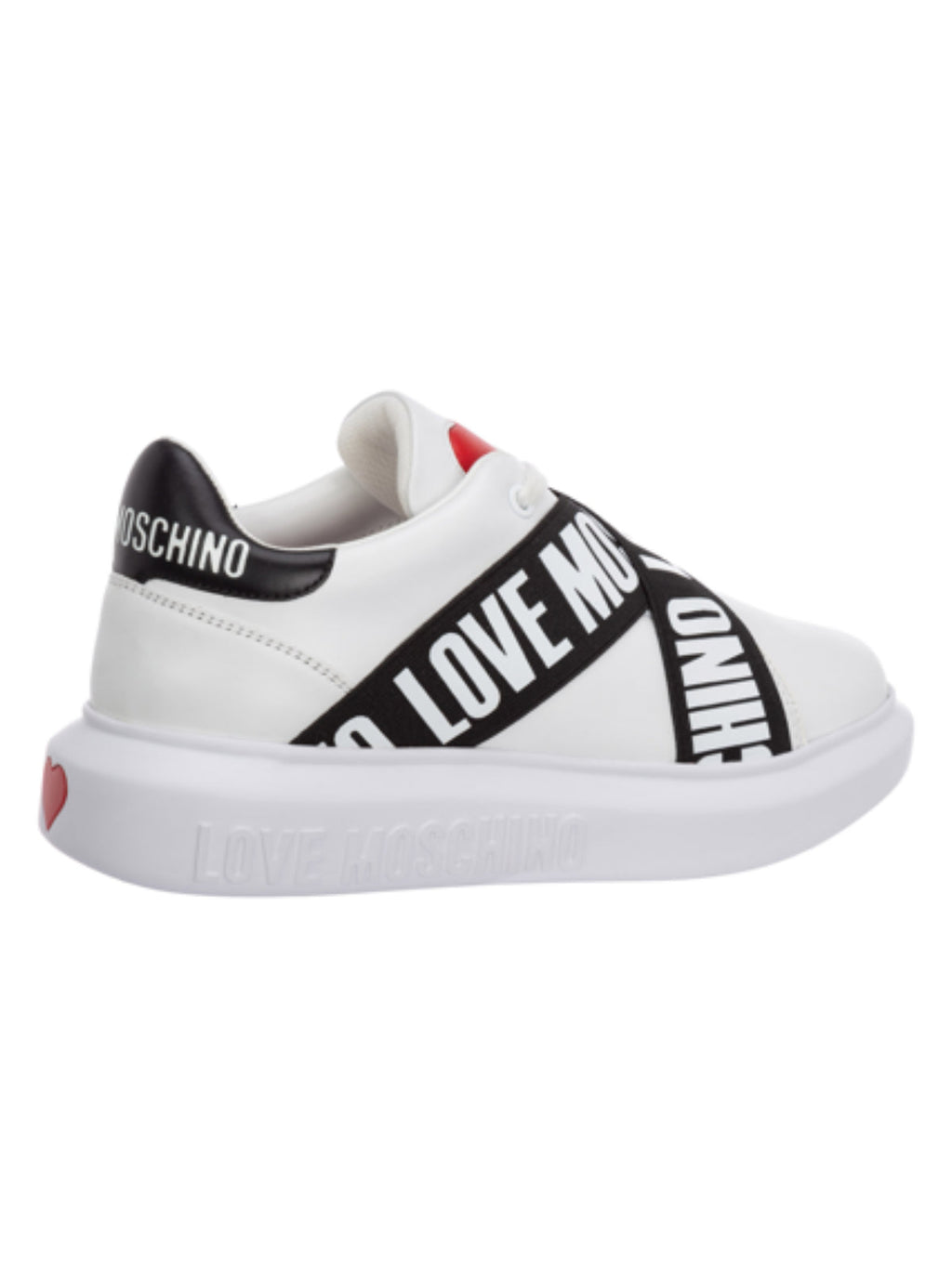 Moschino Shoes - Women's Shoes Leather Trainers Sneakers - White - JA15264G1EIA110A
