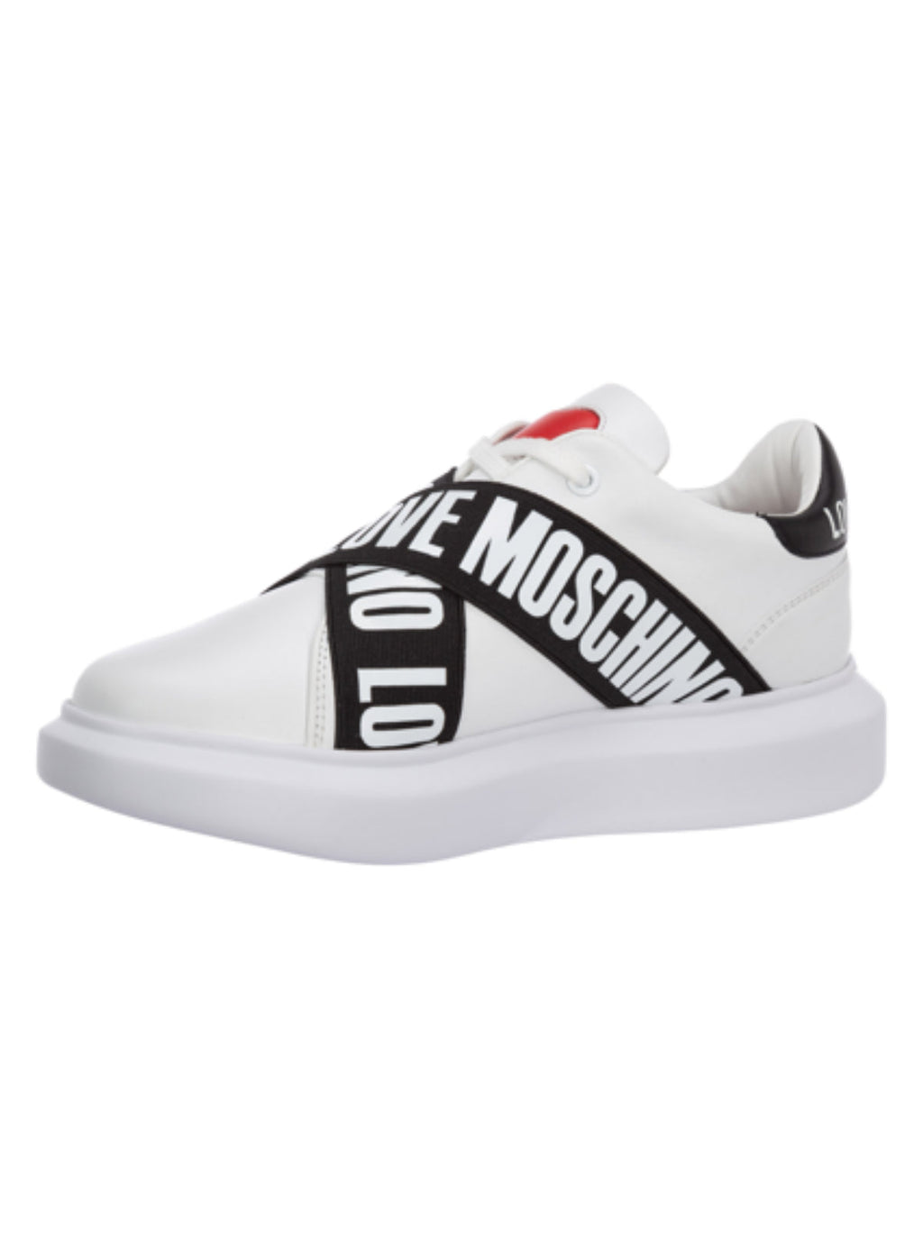 Moschino Shoes - Women's Shoes Leather Trainers Sneakers - White - JA15264G1EIA110A