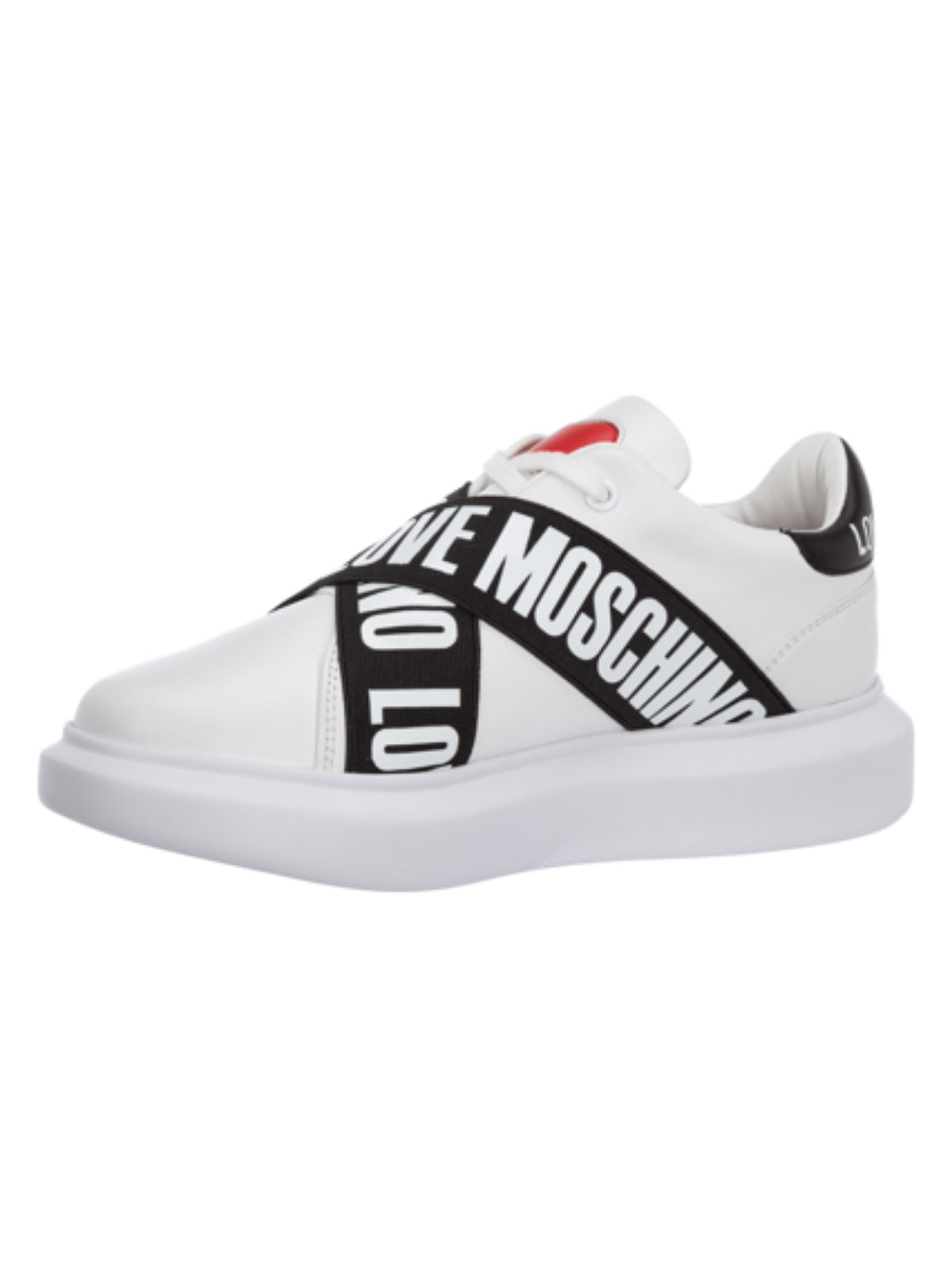 Moschino Shoes - Women's Shoes Leather Trainers Sneakers - White - JA15264G1EIA110A