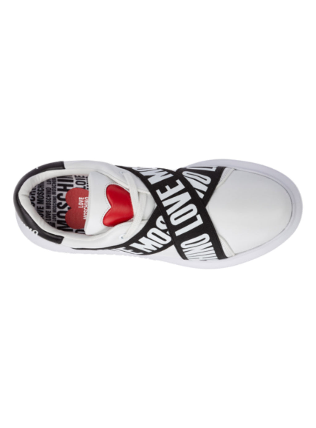 Moschino Shoes - Women's Shoes Leather Trainers Sneakers - White - JA15264G1EIA110A