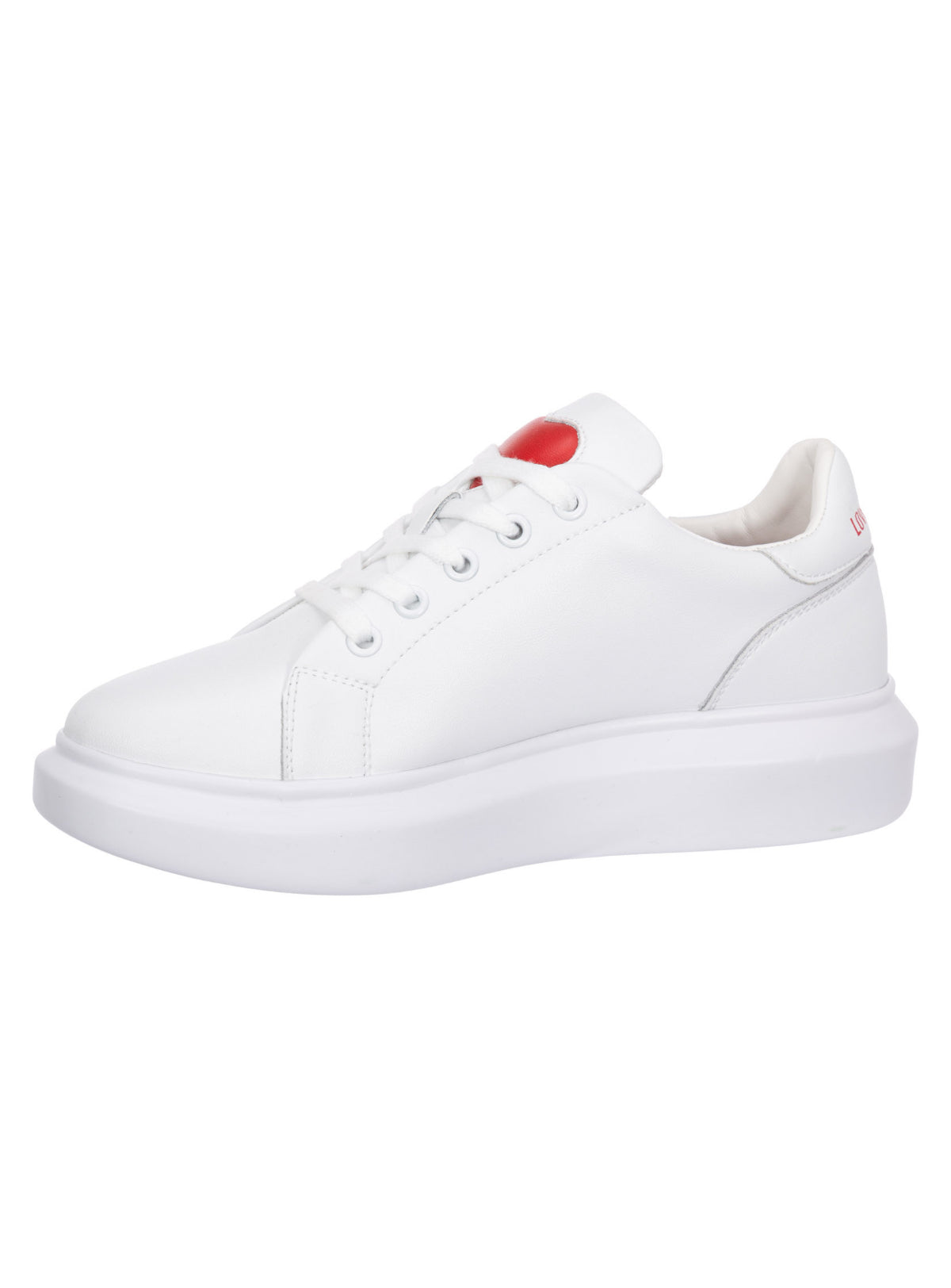 Moschino Shoes - Women's Sneakers With Heart - White - JA15154G1EIA0100