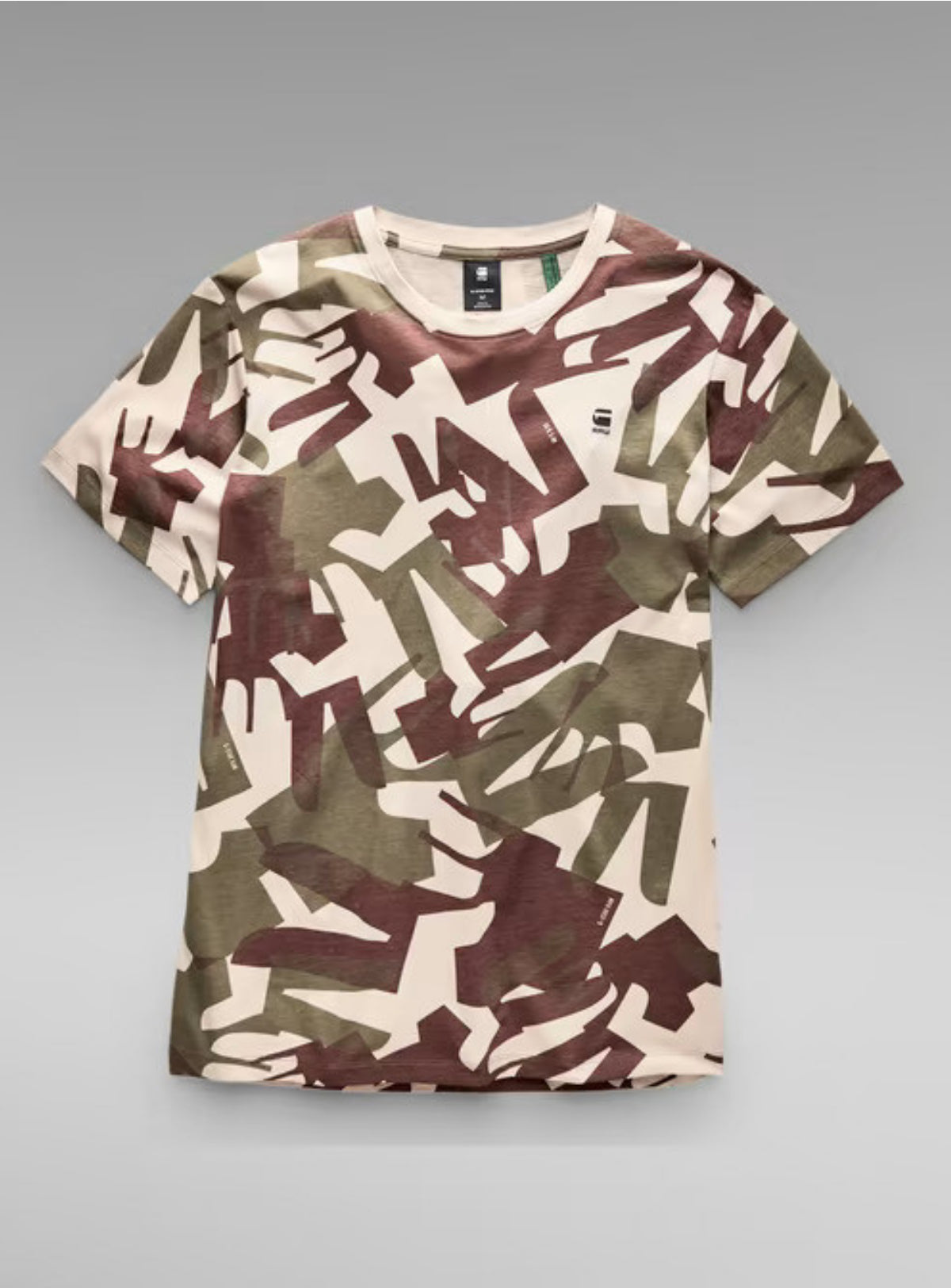 G-Star T-Shirt - Camo Logo - Dk Brick Peacehand - D21379