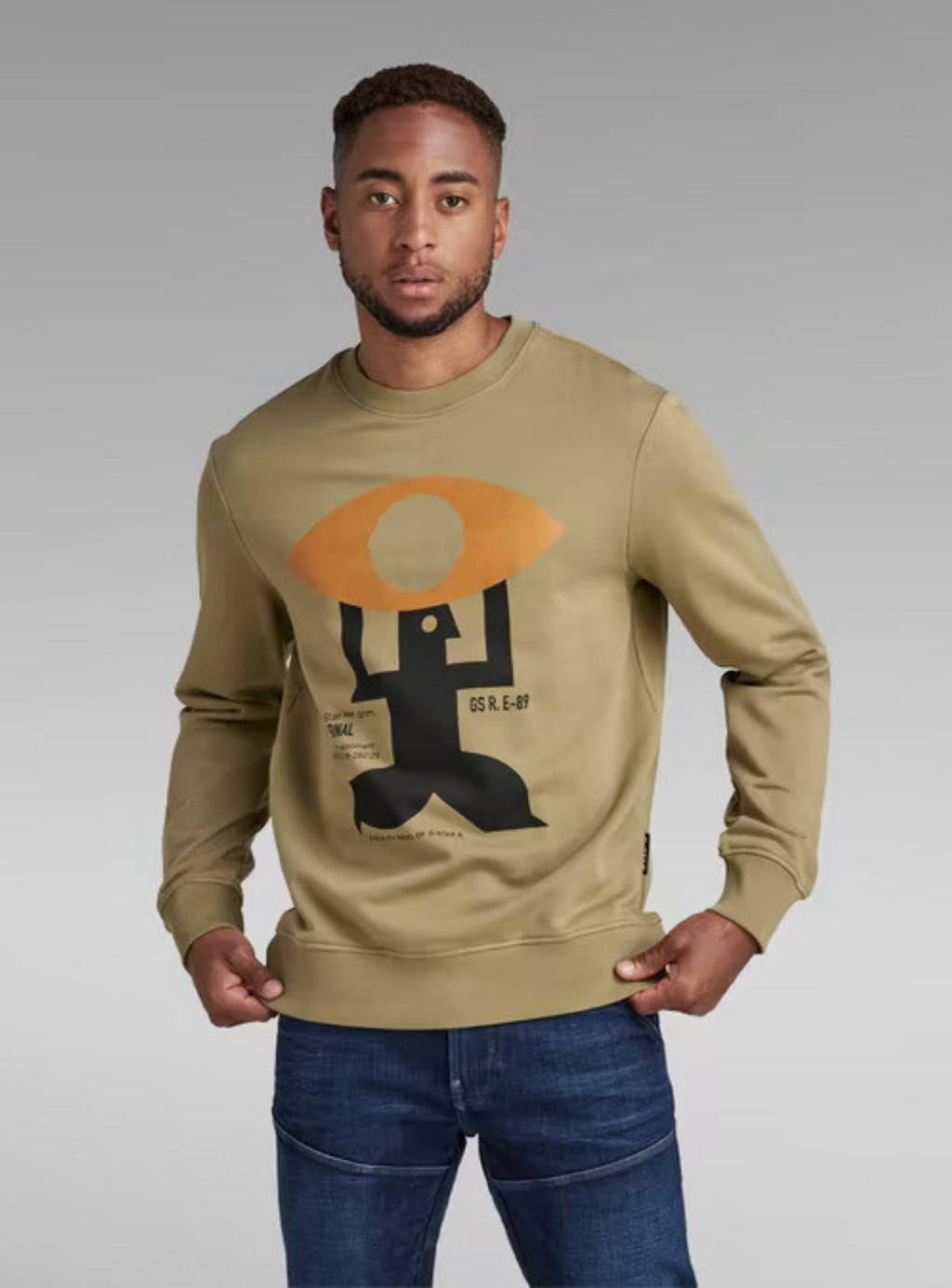 G-Star Sweater - Graphic Crew - Fresh Army Green - D21164-B782-9822