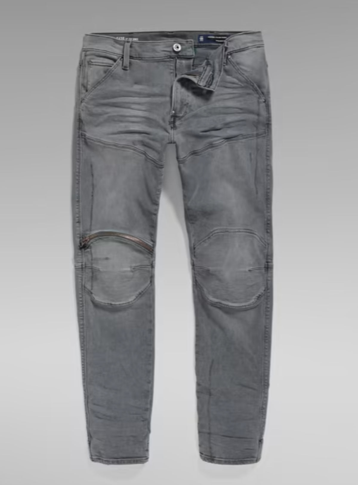 G-star Jeans - 5620 3D Zip Knee Skinny - Sun Faded Moon Grey Scar Restored - D01252-C910-C951