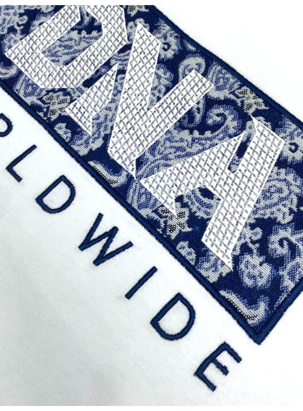 DNA T-Shirt - Worldwide Bandana - White And Navy