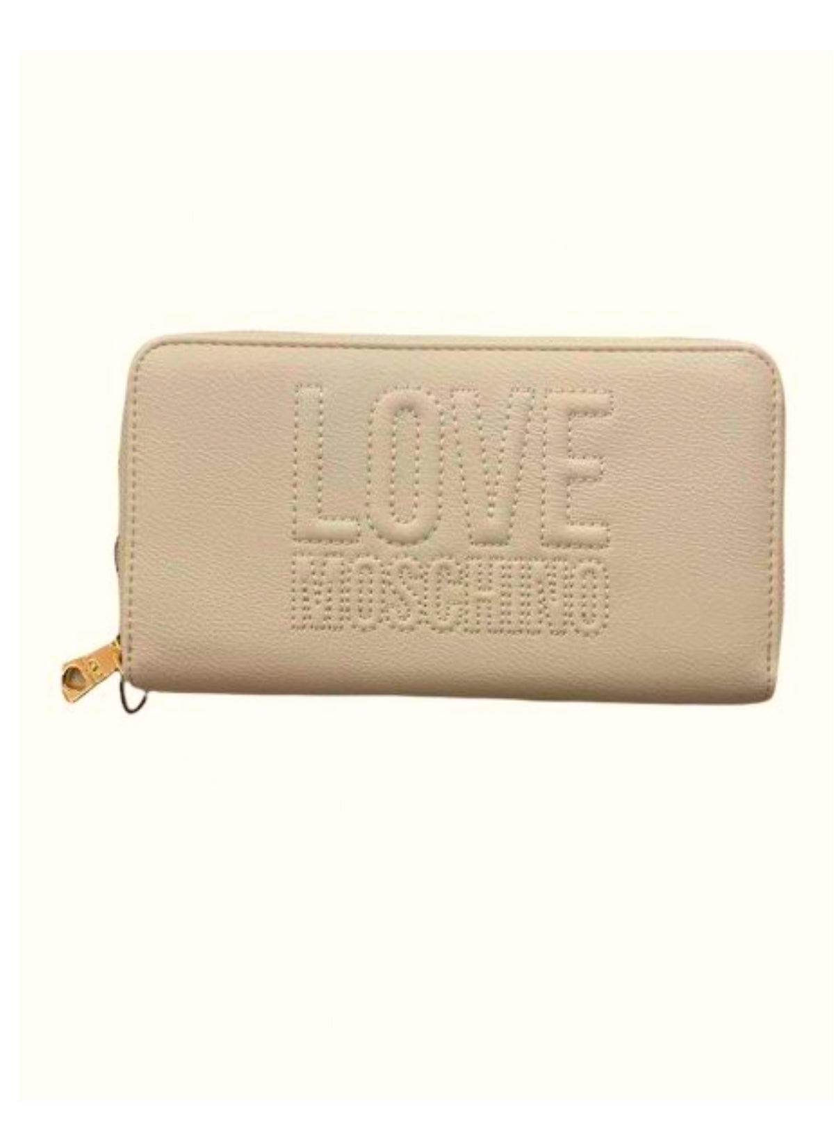 Moschino Wallet - Zip Around Logo - Cream - JC5659PP1ELL0110