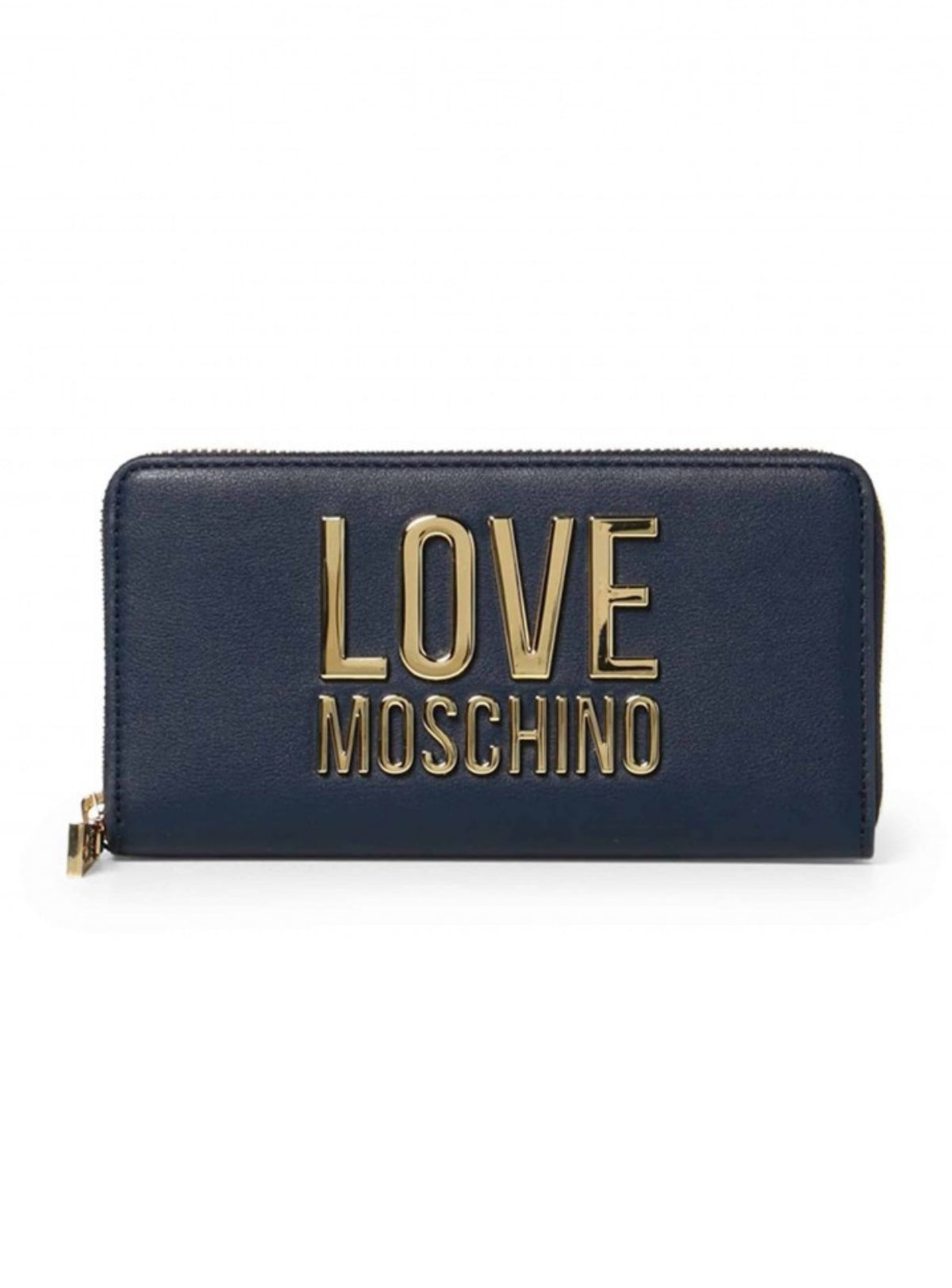Moschino Wallet - Gold Metal Logo - Navy - JC5611PP1DLJ070A