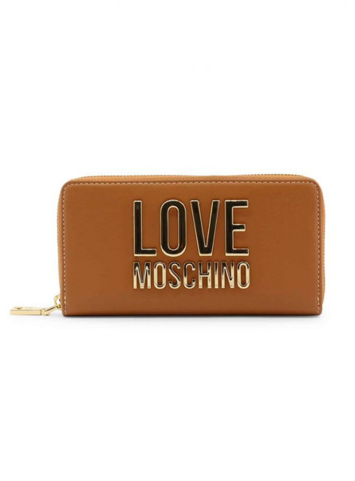 Moschino Wallet - Gold Metal Logo - Cognac - JC5611PP1DLJ020A