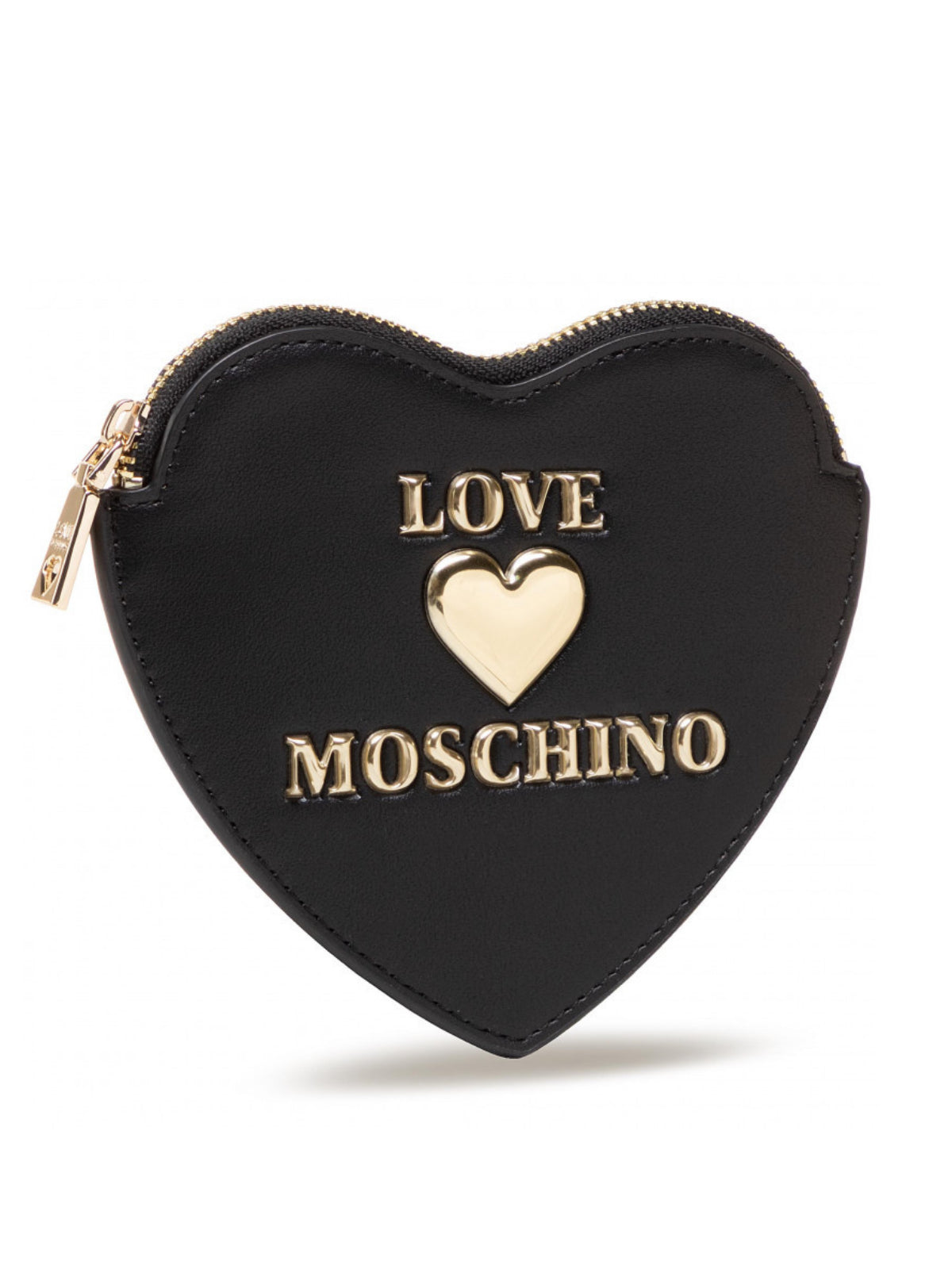 Moschino Wallet - Gold Logo Coin Purse - Black - JC5620PP1CLF0000