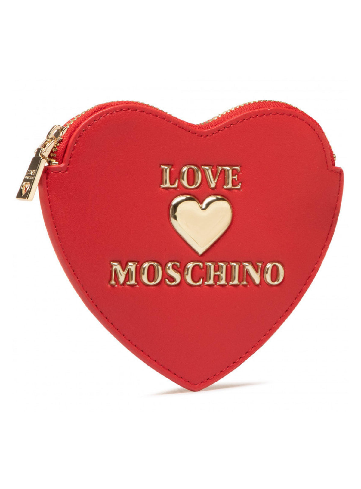 Moschino Wallet - Gold Logo Coin Purse - Red - JC5620PP1CLF0500