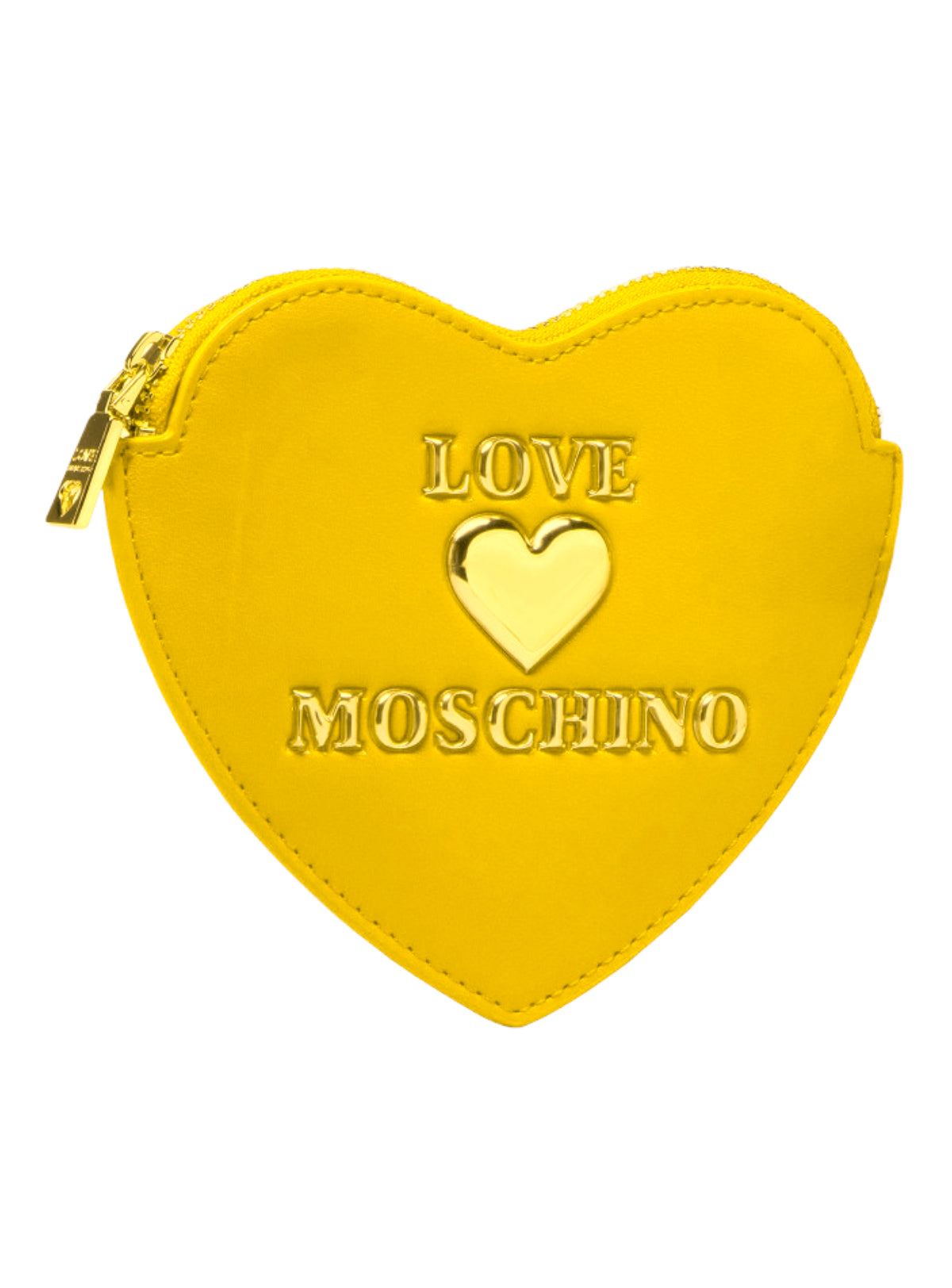 Moschino Wallet - Gold Logo Coin Purse - Yellow - JC5620PP1CLF0400